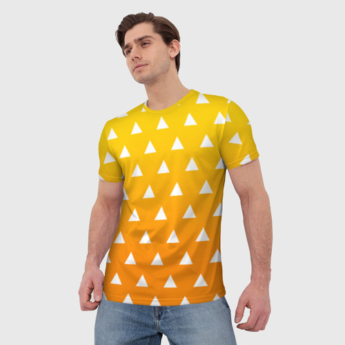 Мужская 3D футболка с принтом ZENITSU | ЗЕНИТСУ (КИМОНО), фото на моделе #1
