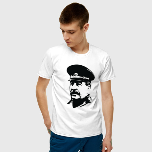 Мужская футболка с принтом Сталин, фото на моделе #1