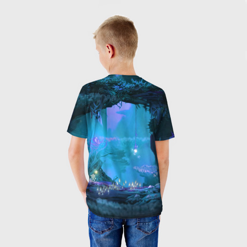 Детская футболка 3D с принтом Ori, вид сзади #2