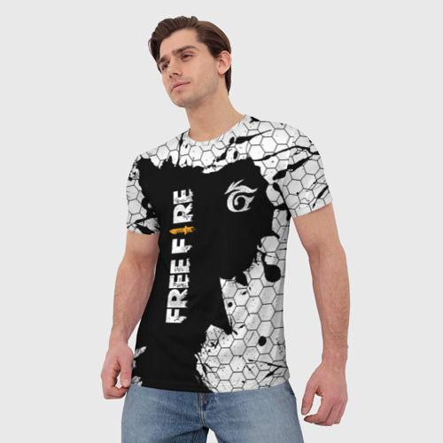 Мужская футболка 3D с принтом Garena free fire, фото на моделе #1