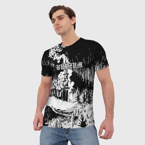 Мужская футболка 3D с принтом Burzum, фото на моделе #1