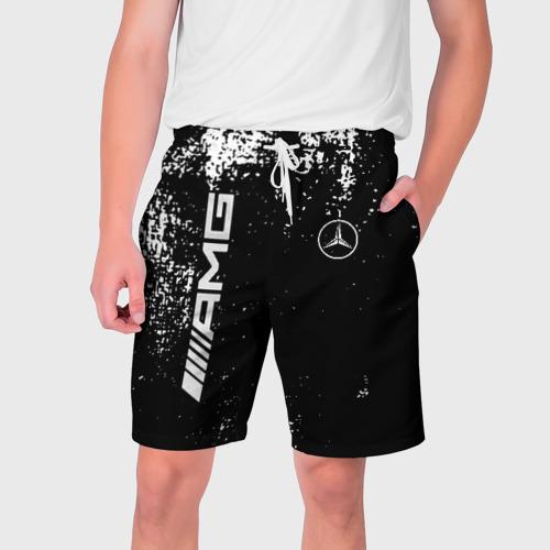 Мужские шорты 3D с принтом Mercedes, вид спереди #2