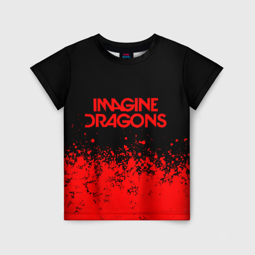 Детская футболка 3D с принтом IMAGINE DRAGONS, вид спереди #2