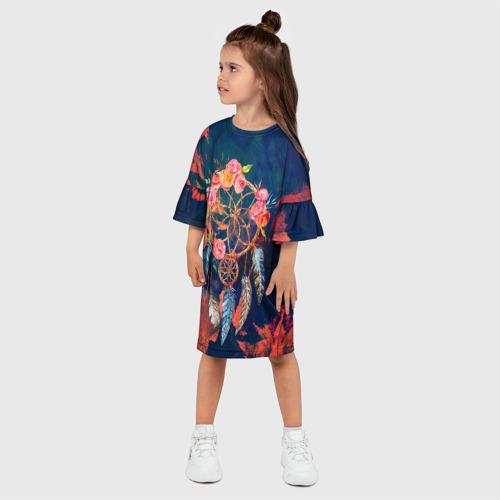 Детское платье 3D с принтом Ловец Снов, фото на моделе #1