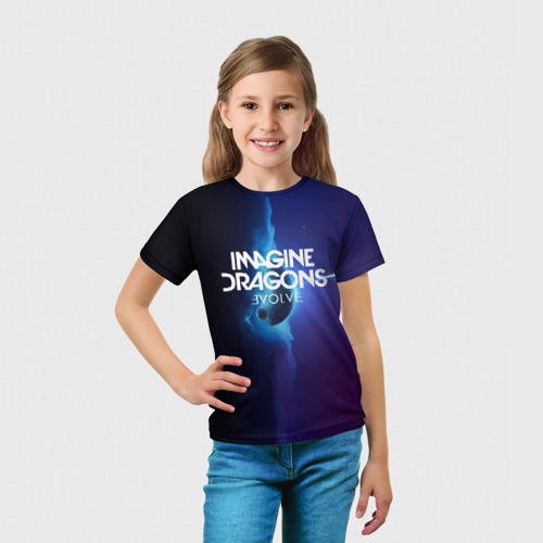 Детская футболка 3D с принтом IMAGINE DRAGONS, вид сбоку #3