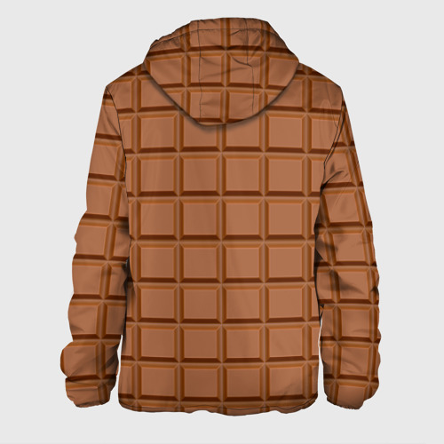 Мужская куртка 3D с принтом Плитка Шоколада, вид сзади #1