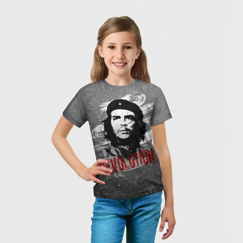 Детская футболка 3D с принтом Че Гевара, вид сбоку #3