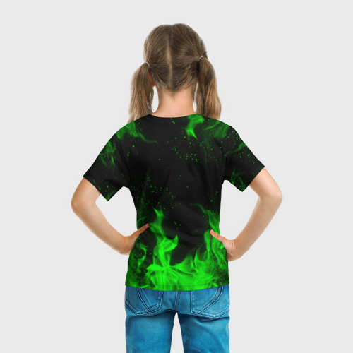 Детская футболка 3D с принтом Doom eternal Дум огонь, вид сзади #2