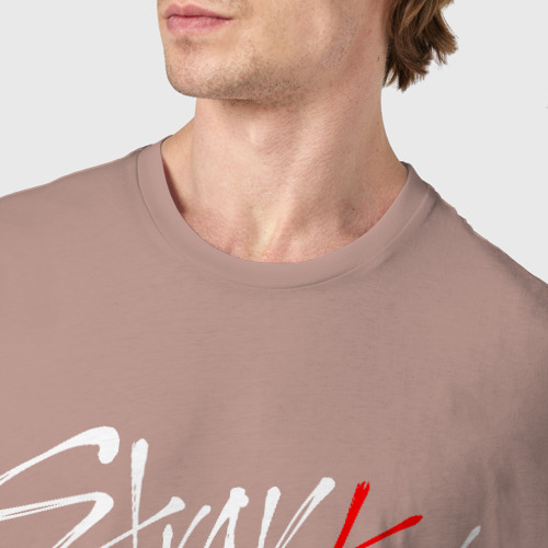 Мужская футболка хлопок с принтом STRAY KIDS HYUNGIN, фото #4