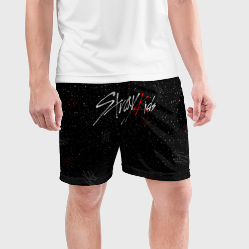 Мужские шорты спортивные с принтом STRAY KIDS, фото на моделе #1