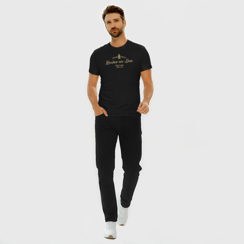 Мужская футболка хлопок Slim с принтом Ростов-на-Дону, вид сбоку #3