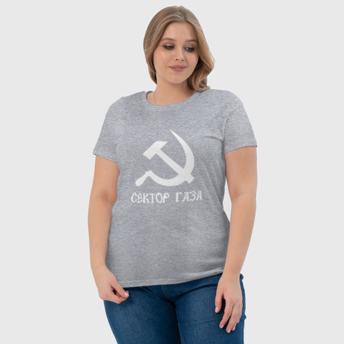 Женская футболка хлопок с принтом СЕКТОР ГАЗА, фото #4