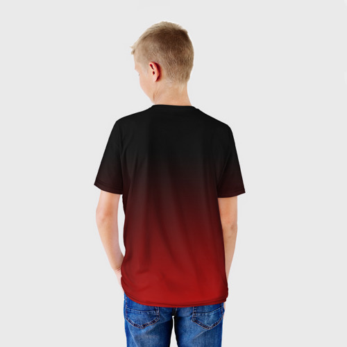 Детская футболка 3D с принтом Code Geass logo gradient, вид сзади #2