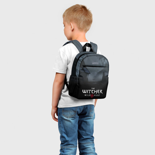 Детский рюкзак 3D с принтом THE WITCHER 3, фото на моделе #1
