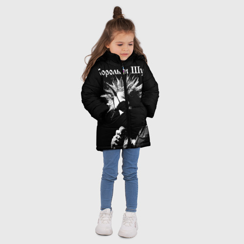 Зимняя куртка для девочек 3D с принтом Король и Шут + Анархия спина, вид сбоку #3