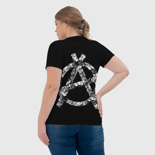 Женская футболка 3D с принтом Король и Шут + Анархия спина, вид сзади #2