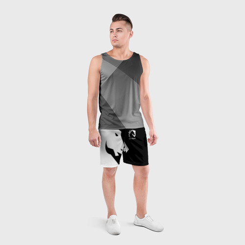 Мужские шорты спортивные с принтом TEAM LIQUID, вид сбоку #3