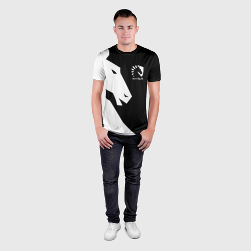 Мужская футболка 3D Slim с принтом TEAM LIQUID, вид сбоку #3