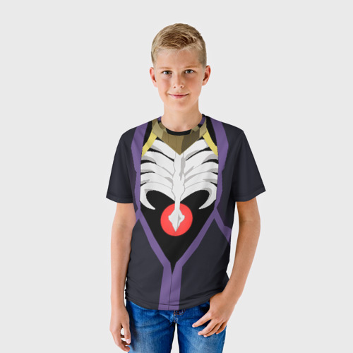 Детская футболка 3D с принтом Overlord Momonga, фото на моделе #1
