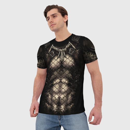 Мужская футболка 3D с принтом Хищник, фото на моделе #1