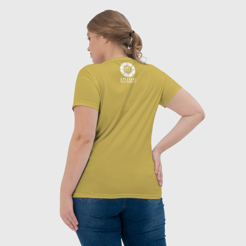 Женская футболка 3D с принтом APERTURE lab, вид сзади #2