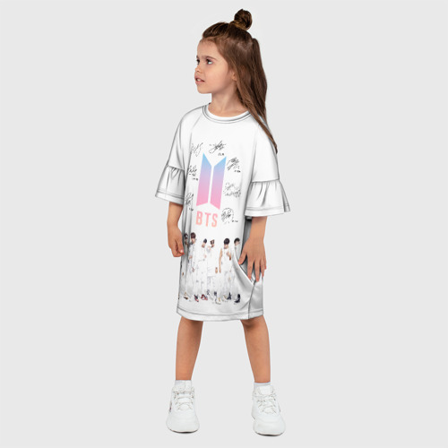 Детское платье 3D с принтом BTS, фото на моделе #1