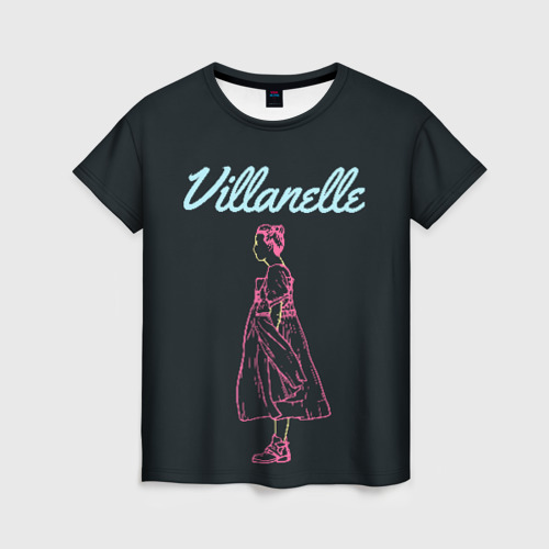 Женская футболка 3D с принтом Вилланель, вид спереди #2