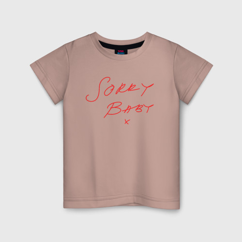 Детская футболка хлопок с принтом Sorry Baby, вид спереди #2
