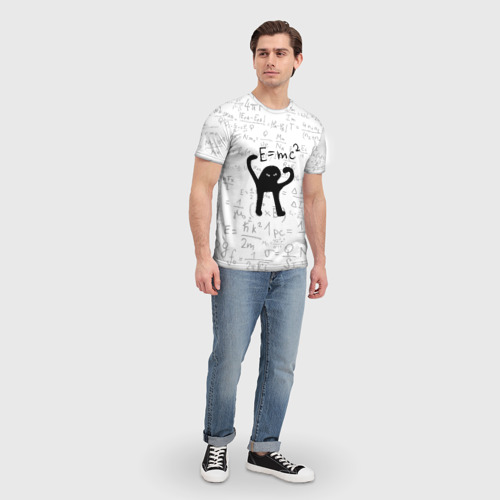 Мужская футболка 3D с принтом ЪУЪ СЪУКА E=mc2, вид сбоку #3