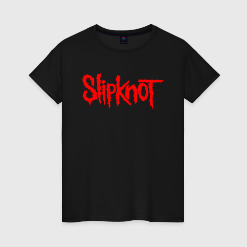 Женская футболка хлопок с принтом SLIPKNOT | СЛИПКНОТ, вид спереди #2