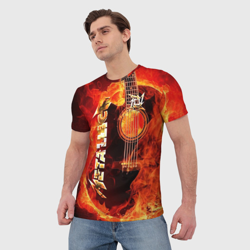 Мужская футболка 3D с принтом Metallica Металлика Металика, фото на моделе #1