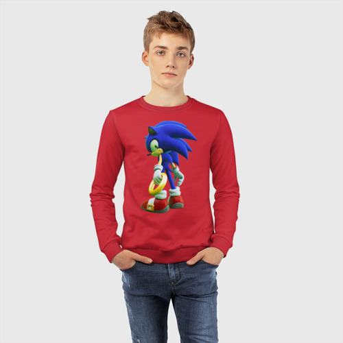 Детский свитшот хлопок с принтом Sonic, фото #4