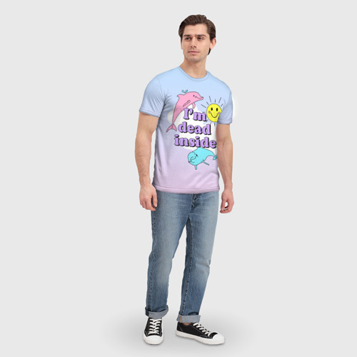 Мужская футболка 3D с принтом Dead Inside, вид сбоку #3