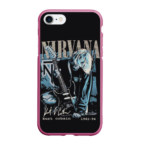 Чехол для iPhone 7/8 матовый с принтом Nirvana, вид спереди #2