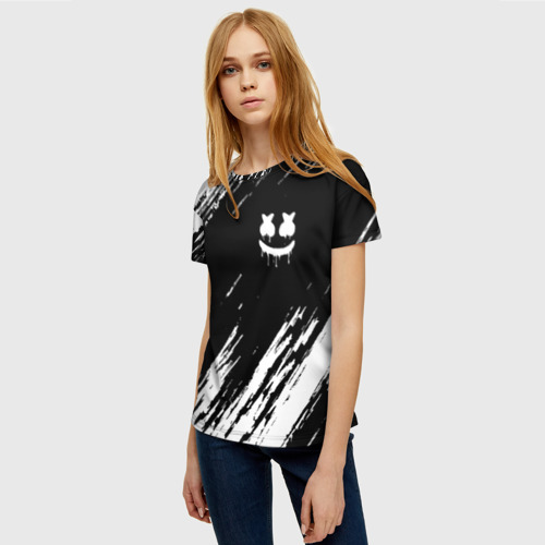 Женская футболка 3D с принтом MARSHMELLO, фото на моделе #1