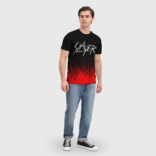 Мужская 3D футболка с принтом SLAYER (14), вид сбоку #3
