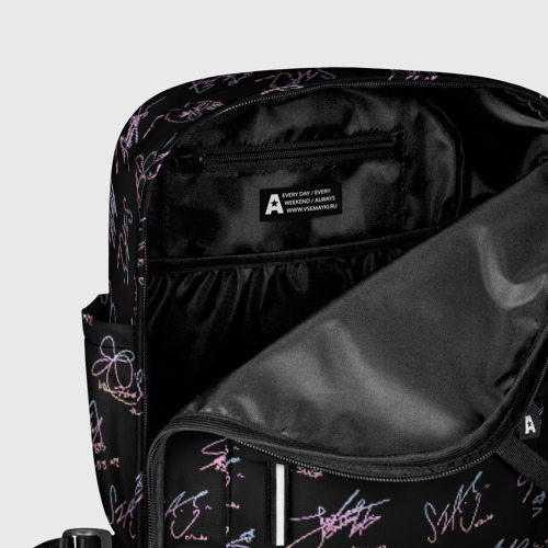 Женский рюкзак 3D с принтом BTS АВТОГРАФЫ, фото #5