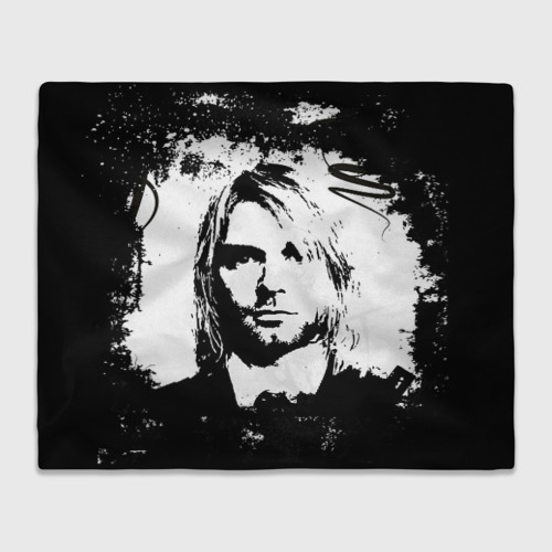 Плед 3D с принтом Kurt Cobain, вид спереди #2