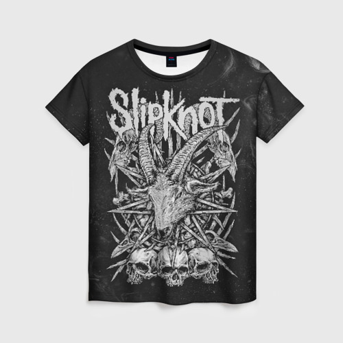 Женская футболка 3D с принтом Slipknot, вид спереди #2