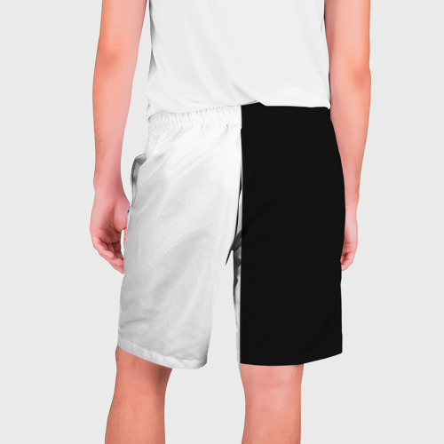 Мужские шорты 3D с принтом Nerv black, вид сзади #1