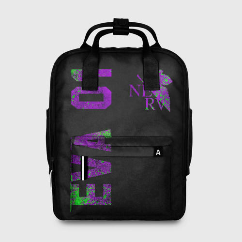 Женский рюкзак 3D с принтом Eva 01, вид спереди #2
