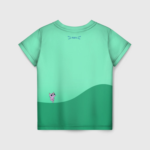 Детская 3D футболка с принтом Flex, вид сзади #1