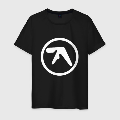 Мужская футболка хлопок с принтом Aphex Twin, вид спереди #2