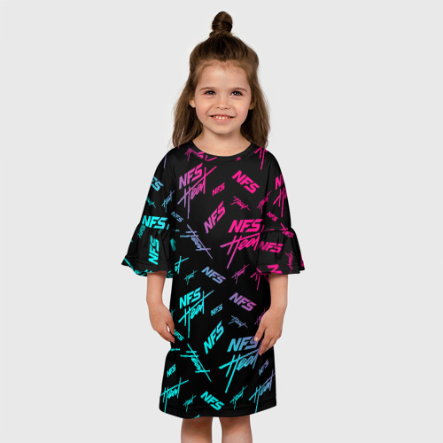 Детское платье 3D с принтом NFS: Heat (2019), вид сбоку #3