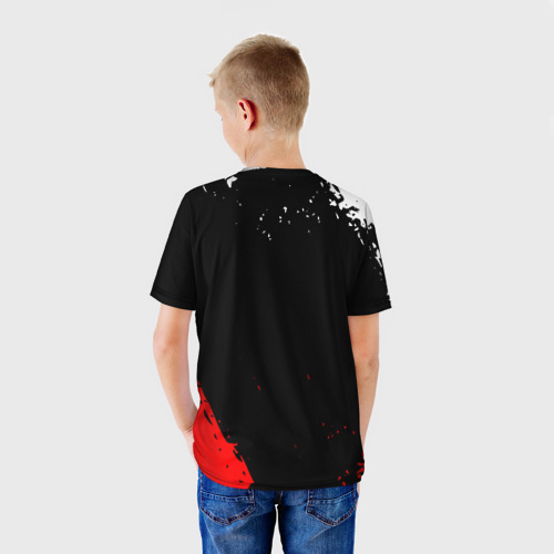 Детская футболка 3D с принтом Garena free fire, вид сзади #2