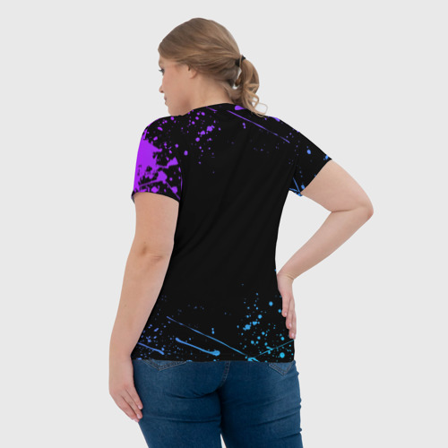 Женская футболка 3D с принтом BRAWL STARS, вид сзади #2