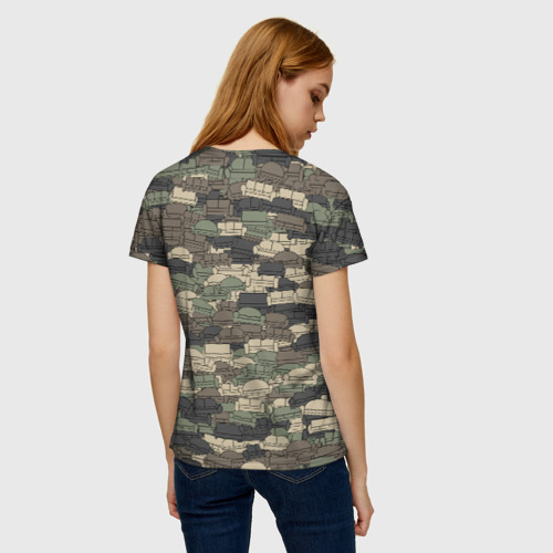 Женская футболка 3D с принтом Диванные войска, вид сзади #2