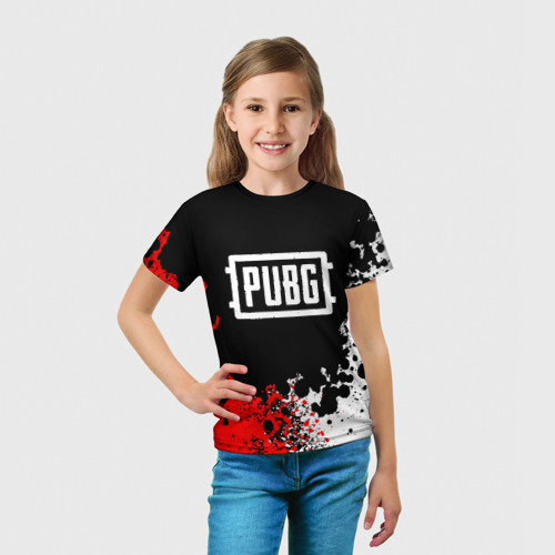Детская футболка 3D с принтом PUBG | ПАБГ, вид сбоку #3
