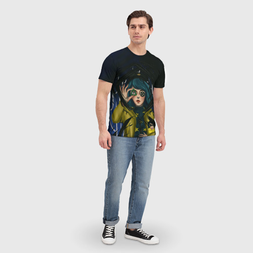 Мужская футболка 3D с принтом Coraline, вид сбоку #3