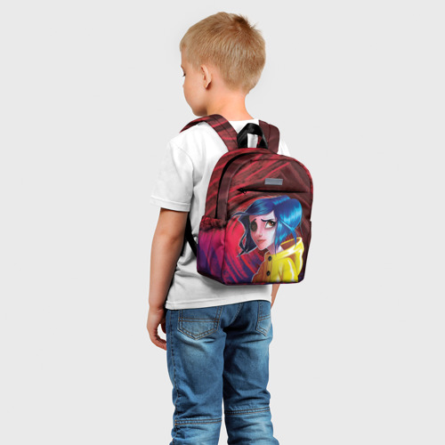 Детский рюкзак 3D с принтом КОРАЛИНА В СТРАНЕ КОШМАРОВ, фото на моделе #1